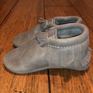 Freshly Picked Kids Mocs in Blue Spruce